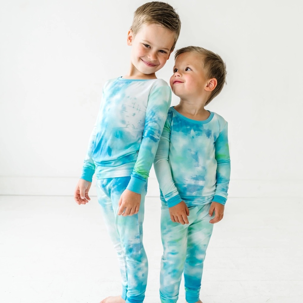 Little Sleepies Tidepool Watercolor Two Piece Long Sleeve Pajama Set